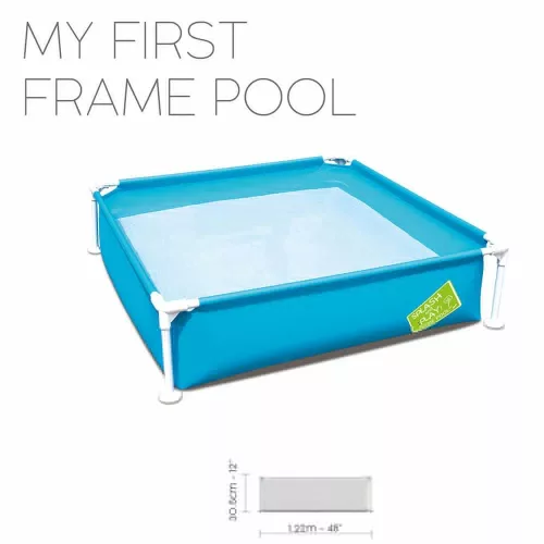 Bestway Első fémvázas gyerek medencém 122 x 122 x 30,5 cm
