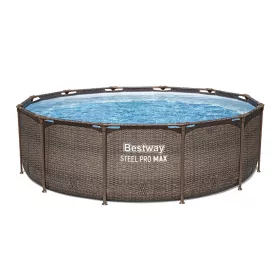   Bestway MYKONOS LUX rattan hatású fémvázas medence szett 366 x 100 cm