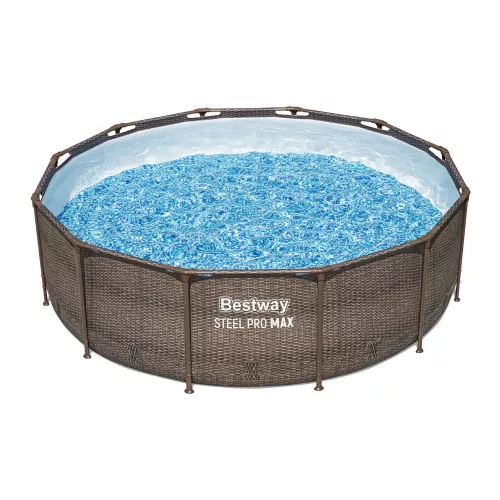 Bestway MYKONOS LUX rattan hatású fémvázas medence szett 366 x 100 cm