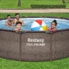 Bestway MYKONOS LUX rattan hatású fémvázas medence szett 366 x 100 cm