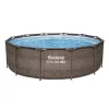 Bestway MYKONOS LUX homokszűrős vízforgatóval rattan hatású fémvázas medence szett 366 x 100 cm