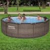 Bestway MYKONOS LUX homokszűrős vízforgatóval rattan hatású fémvázas medence szett 366 x 100 cm