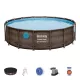 Bestway BORA BORA rattan hatású fémvázas medence szett 549 x 122 cm