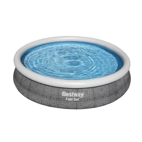   Bestway BELVEDERE, rattan hatású, felfújható peremű puhafalú medence szett 366 cm x76 cm