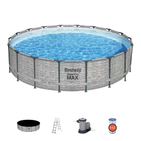   Bestway SAN JUAN kőhatású fémvázas medence szett 549 x 122 cm