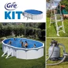 GRE KIT 5 fémfalas családi medence szett 5,0 x 3,0 x 1,2 m