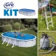 GRE KIT 7 fémfalas családi medence szett 7,3 x 3,75 x 1,2 m