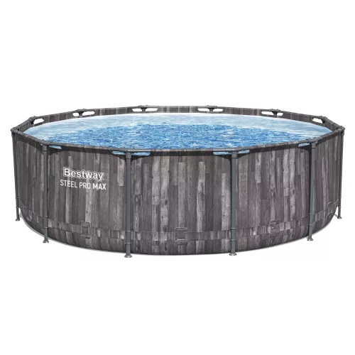 Bestway Polinézia 366 cm x 100 cm fa hatású fémvázas medence szett