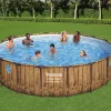 Bestway BORA BORA rattan hatású fémvázas medence szett 549 x 122 cm