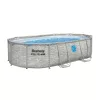 Bestway ARUBA rattan hatású fémvázas ovális medence szett ablakkal 488 x 305 x 107 cm