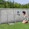 Bestway ARUBA rattan hatású fémvázas ovális medence szett ablakkal 488 x 305 x 107 cm