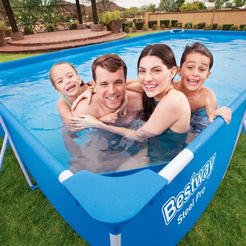 Bestway FLORIDA szögletes fémvázas medence szett 400 x 211 x 81 cm