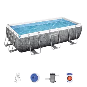   Bestway CIPRUS szögletes fémvázas medence szett 404 x 201 x 100 cm