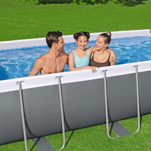 Bestway CAPRI szögletes fémvázas medence szett 404 x 201 x 100 cm