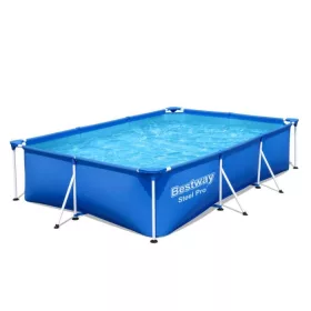   Bestway AMALFI szögletes fémvázas medenceszett 300 x 201 x 66 cm