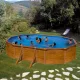 GRE WOOD 610 x 375 x 120 cm ovális merevfalú medence