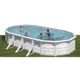   GRE NORDIC 500 x 300 x 120 cm ovális medence szkimmerrel, befúvóval, antikolt fa szín