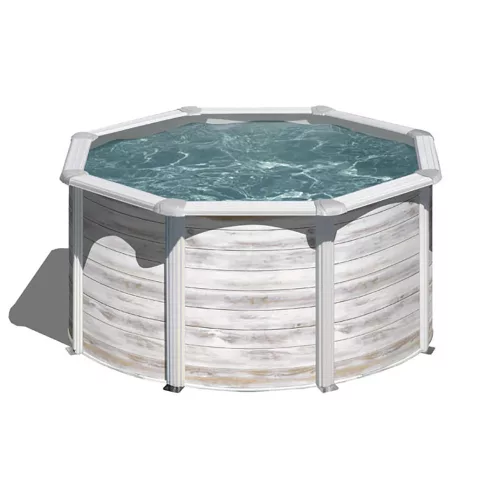 GRE KIT NORDIC kerek fémfalas családi medence szett 460 x 120 cm