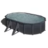 GRE KIT GRAPHITE fémfalas családi medence szett 6,1 x 3,75 x 1,2 m