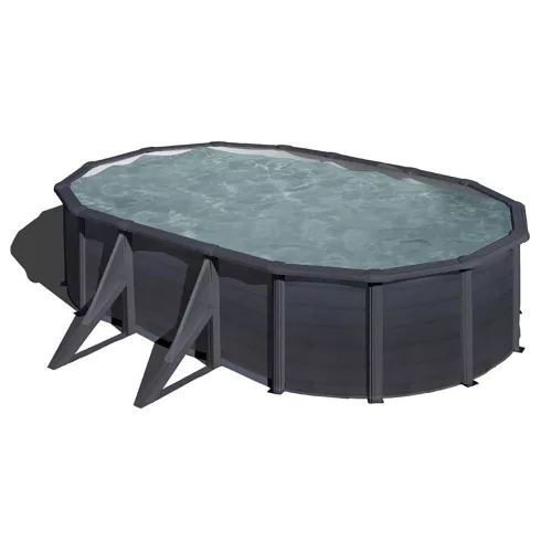GRE KIT GRAPHITE fémfalas családi medence szett 500 x 300 x120 cm