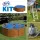GRE KIT WOOD kerek fémfalas családi medence szett 3,5 x 1,2 m