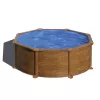 GRE KIT WOOD kerek fémfalas családi medence szett 3,5 x 1,2 m