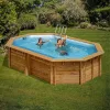 GRE TIMBER ovális fa medence 620 x 395 x 136 cm
