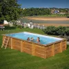 GRE TIMBER szögletes fa medence 4,20 x 2,70 x 1,17 m