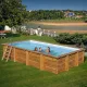 GRE TIMBER szögletes fa medence 4,20 x 2,70 x 1,17 m