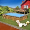 GRE TIMBER szögletes fa medence 6,18 x 4,2 x 1,33 m