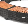 Lay-Z-Spa kör alakú rattan pezsgőfürdő bútor, 180 cm, fekete