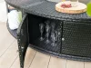 Lay-Z-Spa kör alakú rattan pezsgőfürdő bútor, 200 cm, fekete