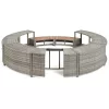 Lay-Z-Spa kör alakú rattan pezsgőfürdő bútor, 200 cm, szürke
