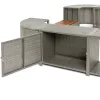 Lay-Z-Spa négyzet alakú rattan pezsgőfürdő bútor, 188 cm, szürke