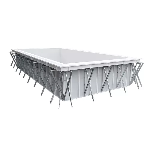TIERRA PANEL POOL modulpaneles, süllyesztett víztükrű medence, 6,0 x 3,0 x 1,5 m, kék fóliával