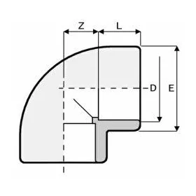 PVC könyök D63