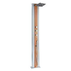   DADA PIÚ egyenes aluminium szolárzuhany, 40 l-es, fa mintás